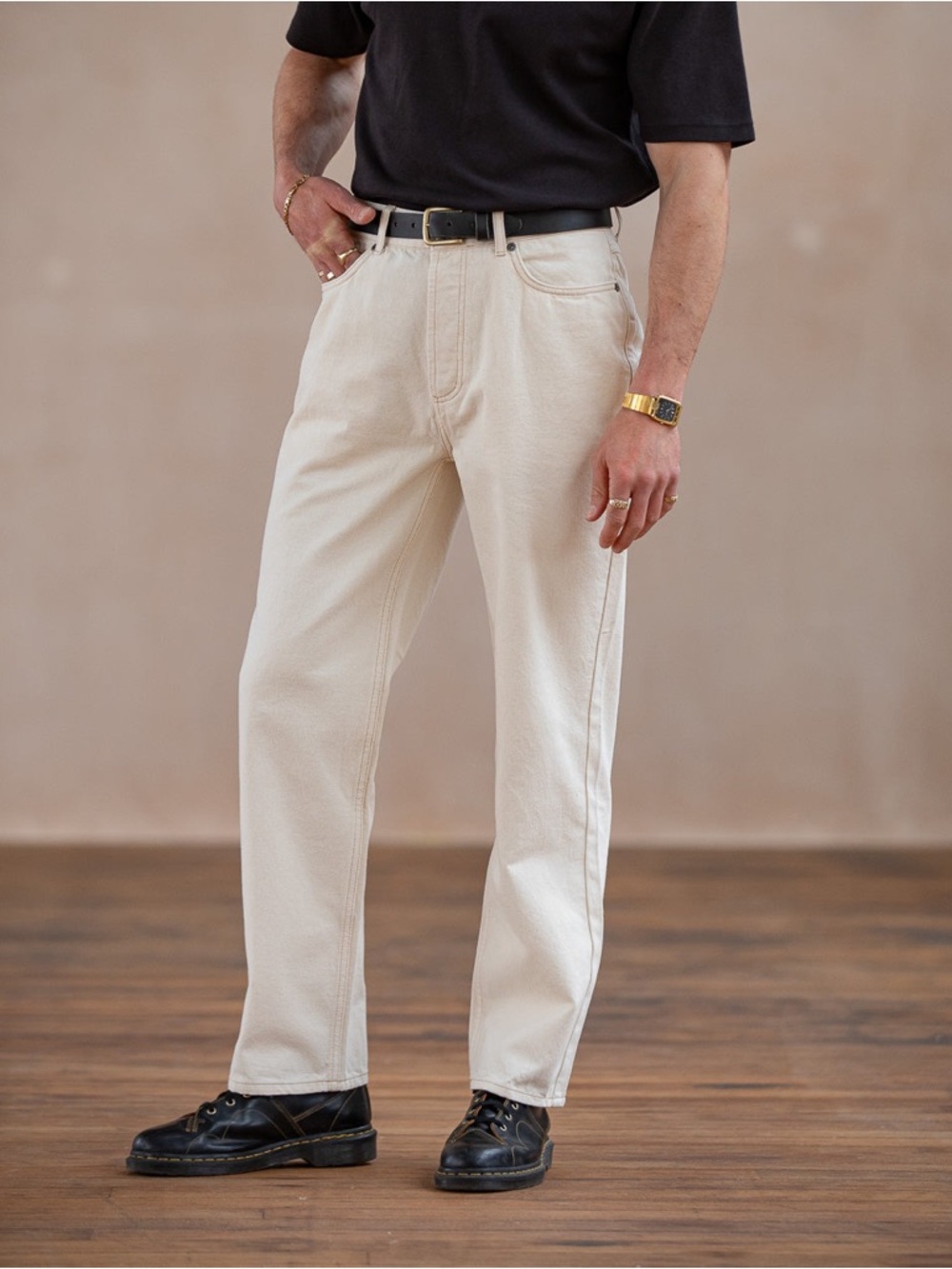 P&Co. Joshua Denim Jeans in Ecru 30 x 32